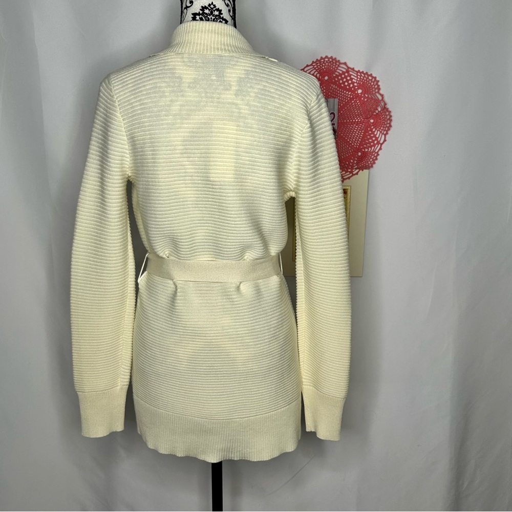 NWT Eileen Fisher Butter Long Knit Cardigan with Belt Size Large - Picture 5 of 11